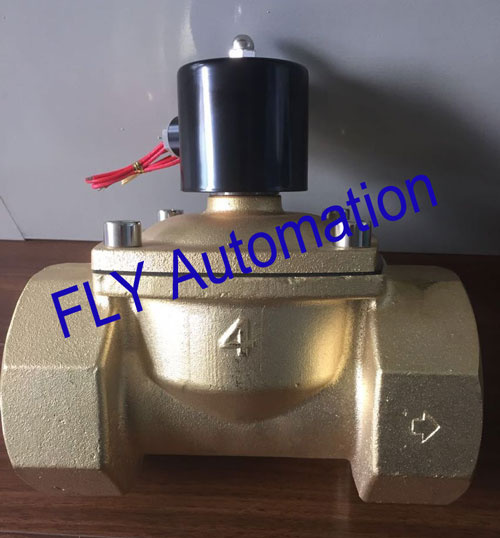 Las válvulas de presión de agua de 4 pulgadas DN100 roscaron latón de 2 maneras 2/2 manera AC220V DC24V