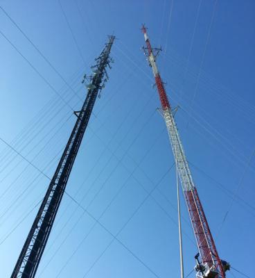 36m/S torre triangular da pilha de Guyed da estrutura das telecomunicações 30m