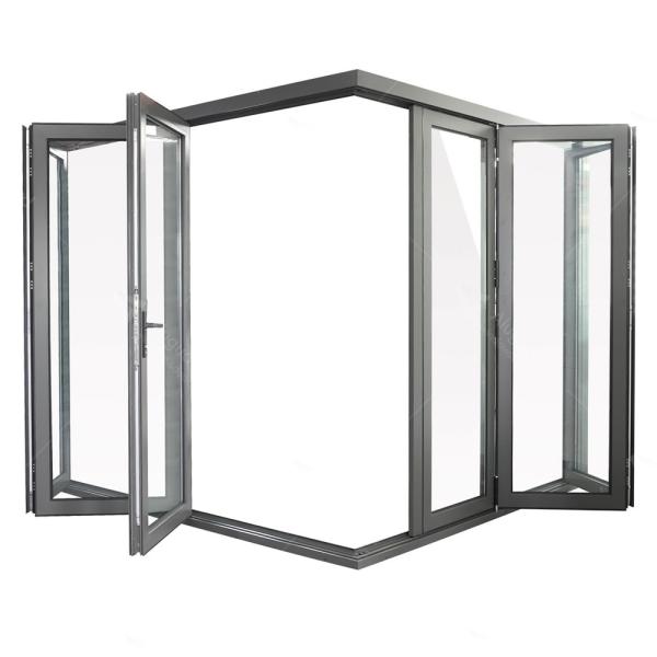 Insulated glass Restaurant 2mm Aluminum Bifold Windows