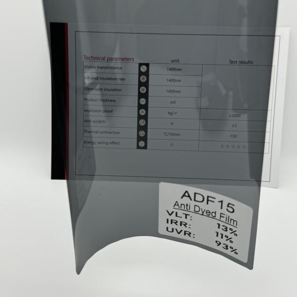 ADF15 VLT15% 1 Tinta para ventanas de pliegue Anti-colorido Película solar para ventanas personalizable
