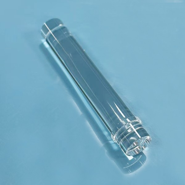 Light Guide High Purity Quartz Glass Rod Diameter 22mm Total Length 121.5mm