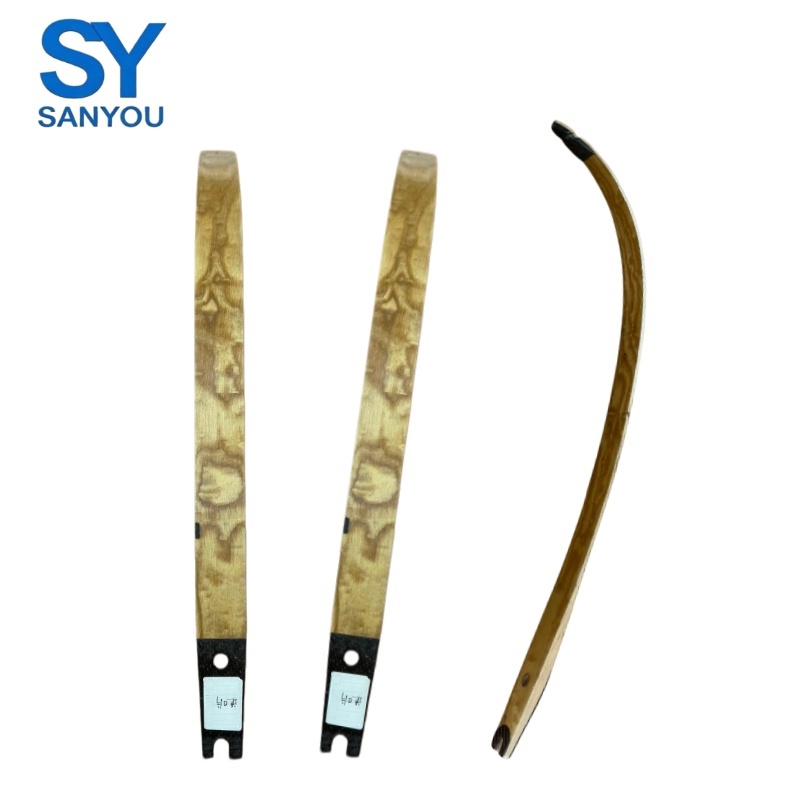 Fits Standard Recurve Bow Risers Laminated Recurve Bow Limbs Natural Wood Black Fiberglass Tips Durable Archery Equipment