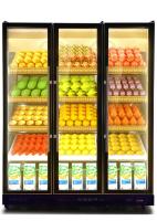 Olho de vidro mais fresco do refrigerador da cerveja da porta da bebida comercial luxuosa que trava a luz do diodo emissor de luz