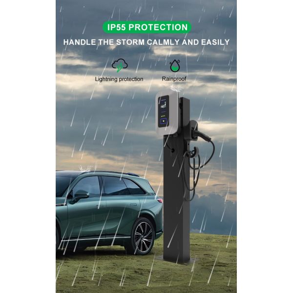 Factory Customized 7kw 11kw 22kW RFID EV Wallbox Electric Car Charging Station with Type1 Type2 DC AC Car Charger
