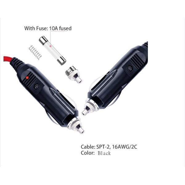 DC Car Cigarette Lighter 5.5mm * 2.1mm 12V Auto Power Supply Cable