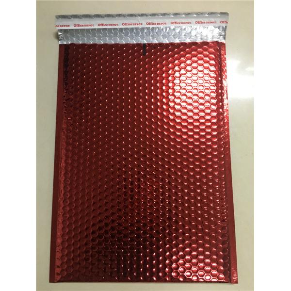 Recyclable Purple Metallic Glamour Mailers / Metallic Mailing Bags Strong Adhesive