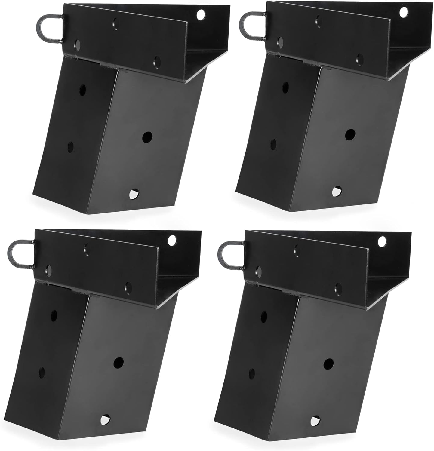 Heavy-Duty Carbon Steel Deer Stand Bracket with Compound Angle Design and Black Powder Coated Finish