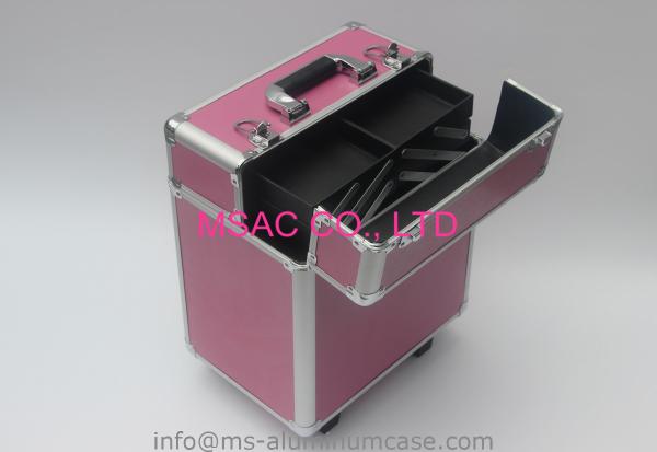 Large Storage Space Aluminium Beauty Case On Wheels 440 X 280 X 345 Mm