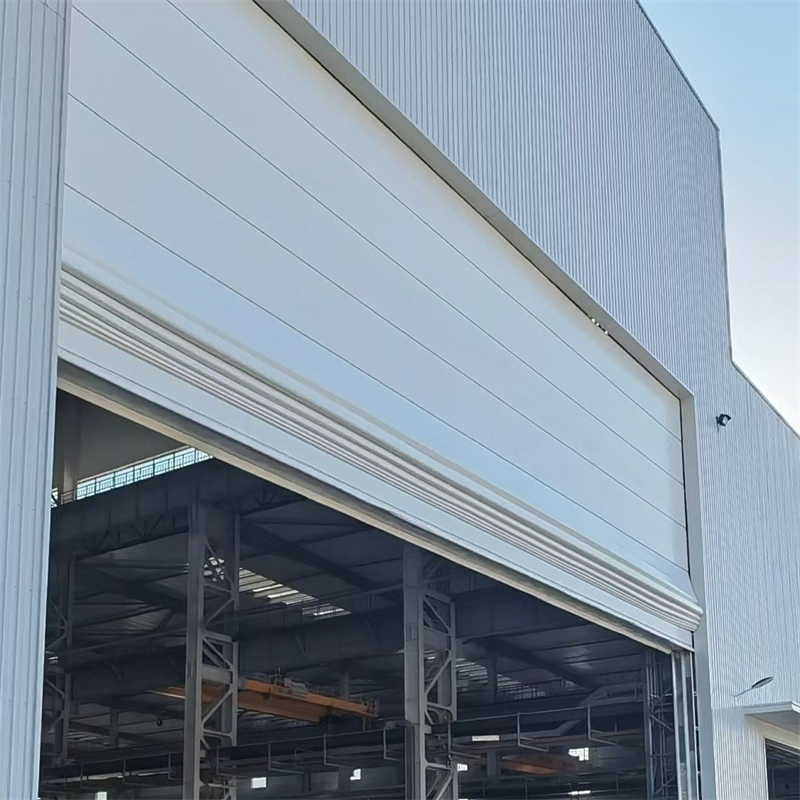 0.8-1.2mm PVC Curtain High Speed Folding Door Class 6 Wind Resistance Industrial Fast Access Operations