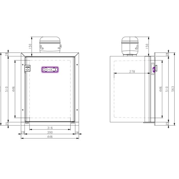 AC/DC 12V/24V Portable Car Fridge Freezer Folding Door / Swing Door Type