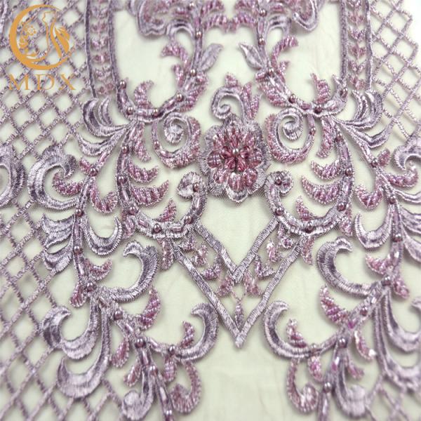 20% полиэстер ткани шнурка элегантности красивое Handmade для платья партии