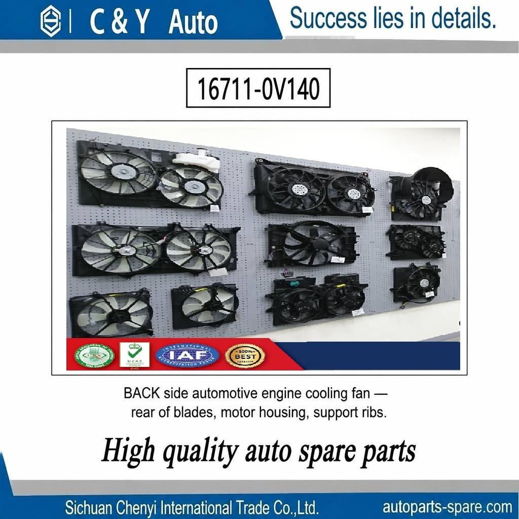 Automotive Engine Cooling Fan OE 16711‑0V140 For Toyota Camry ACV51 Radiator Condenser Fan