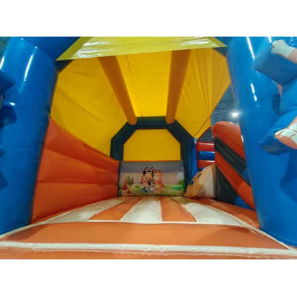 Устойчивый к пробоям Детский скачкообразный замок со слайд-собаками Мультфильм