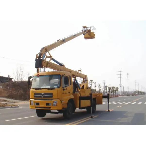 Dongfeng 4X2 Mounted Hydraulic 20 28 30 32 35 40 Meter Telescopic Folding Boom Lift Working Aerial Platform Work Bucket High-Altitude Operation Truck