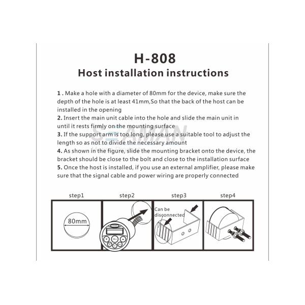 IP65 Marine Waterproof Bluetooth Head Unit Radio For Boat Yacht ATV UTV Sauna Spa