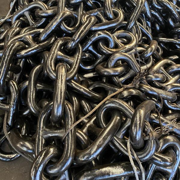 Cadena de anclaje para yates galvanizada de acero de aleación de alta resistencia de 30 mm, cadena de anclaje con eslabones con pernos
