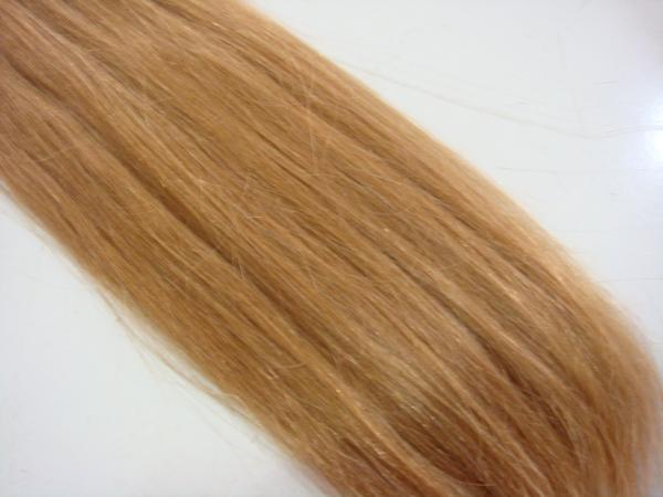 Heat Resistant Reusable Hair Extensions Human Hair Blonde Customized