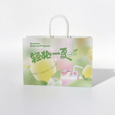 Customize Design Shopping Paper Bag Craft Paper Bags Printing Logo With Twisted Handles