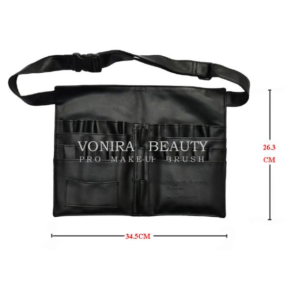 Support cosmétique professionnel en cuir de courroie de ceinture d'artiste de sac de tablier de brosse de maquillage de Faux