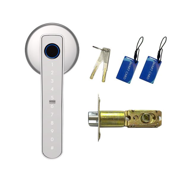 Tuya Smart Lock Fingerprint Password Card Key for Unlock-Durable Aluminum Alloy Auto Lock Door Handle Smart Home Security