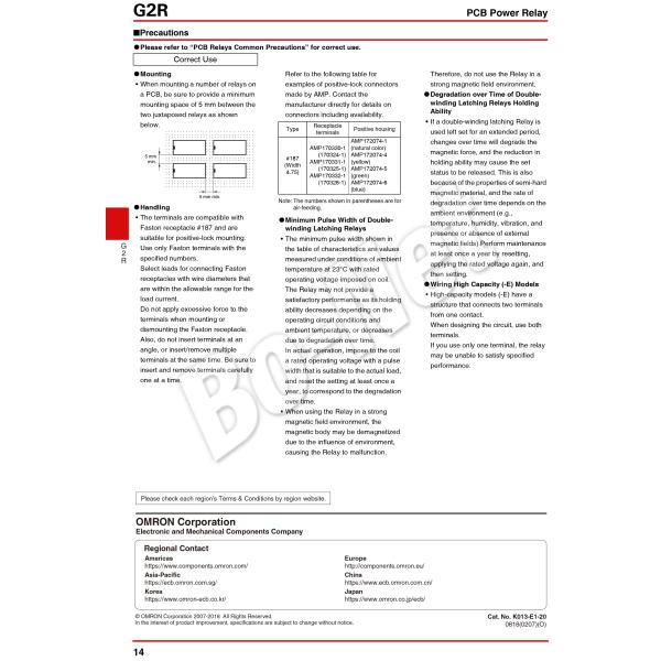 G2R-1-12VDC imported relay OMRON