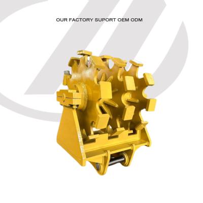 Total Height 1180 Mm Excavator Compaction Wheel For 12 Ton Excavator Long Lifespan