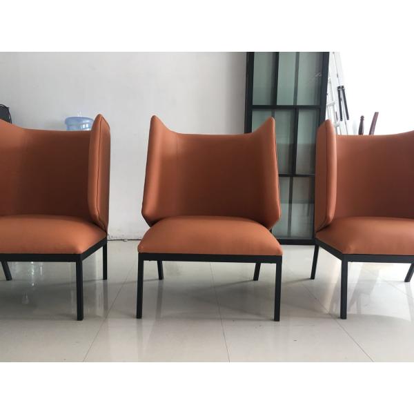 Giorgetti Arflex Hug Armchair / Small Brown Leather High Back Armchair