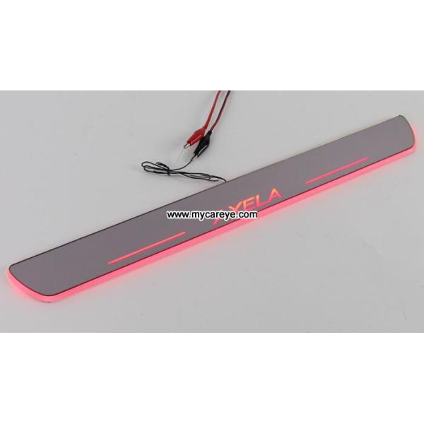 Mazda 3 Axela custom car door welcome LED lights auto light sill pedal