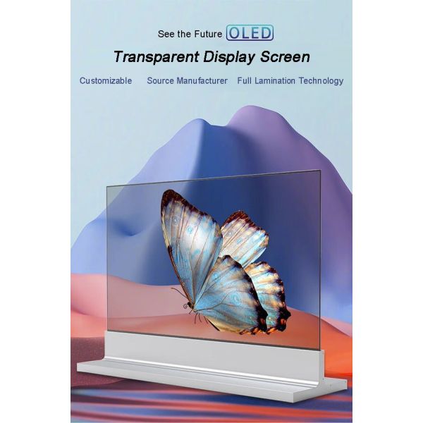 55 inch Touchscreen Transparent OLED Screen Customized Clear OLED Display