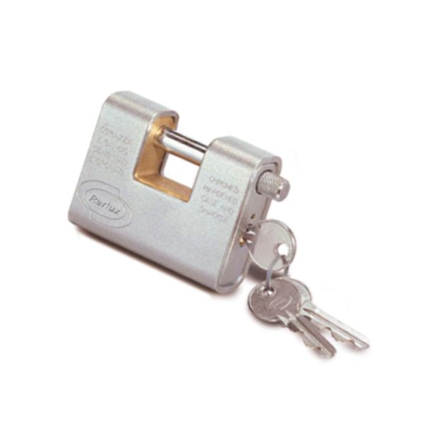 Rarlux 70-90mm Safety Solid Padlock Brass Body Chrome Plated Case-hardened Rectangular Padlock