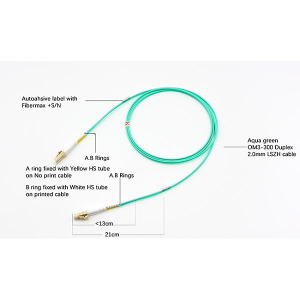 LC к Aqua гибкого провода OM3 мультимодному 2.0mm Zipcord двухшпиндельному OFNP волокна LC 10G для центра данных прикладной программы 10G