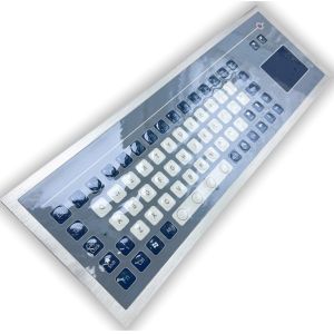 Industrial Membrane Keyboard with Anti-Vandal Durability, Seamless Sanitary Surface, and Multi-OS Plug-and-Play
