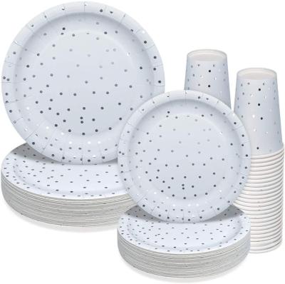 Compostable Disposable Dinnerware Sets Dinner Plates And Cups Party Supplies Tableware