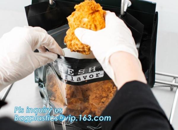 Resealable Rotiserrie Chicken pouch Bags, Anti Fog, Grill, Oven, Roasted, Hot meat Bag Packing With Window