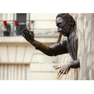 Статуя человека в натуральную величину на открытом воздухе стены ODM декоративная бросая бронзовая