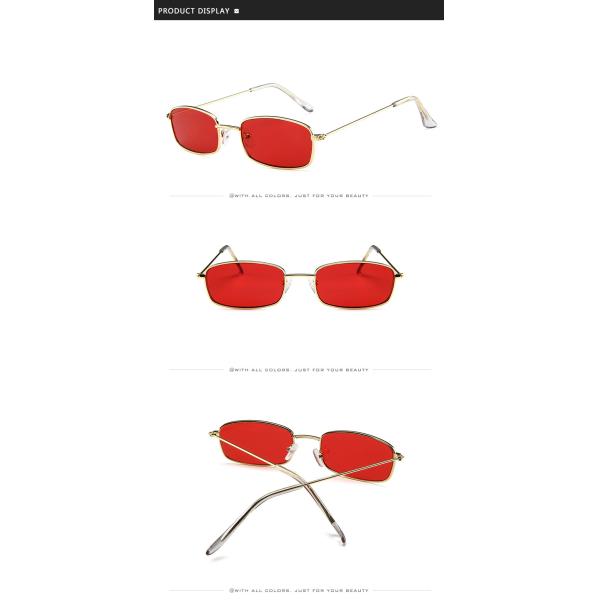 Vintage Rectangle Hot Sale Sunglasses Alloy Mirror Steampunk Women