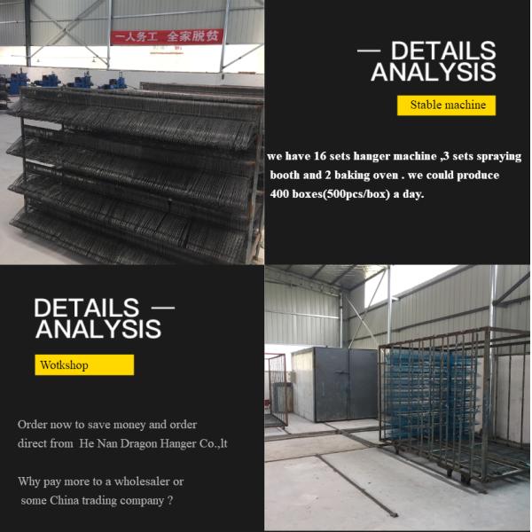 16inch 2.2mm Blue Powder Coated Wire Suit Hanger For Dry Cleaner Supply