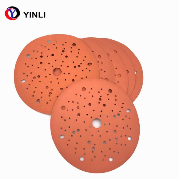 220 Grit 6 Inch Round Sanding Discs Multihole For Automobile Car