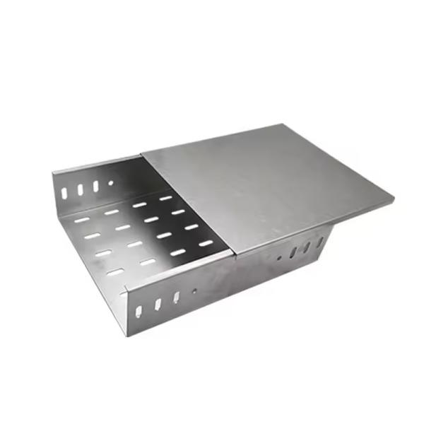 Solid Bottom Support Type Cable Tray with Powder Coated Finish and Rectangular Shape