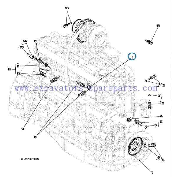 Коллекторный датчик воздушного давления RE522723 для 350DLC 380GLC 1070D 1170E