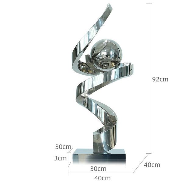 Hotel Lobby Living Room Stainless Steel Ornaments  Abstract Metal Decorations Aisle Entrance Large Floor Art Sculpture