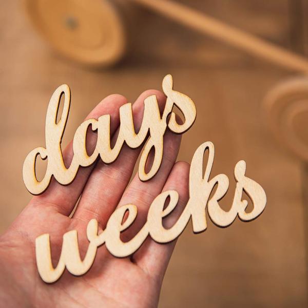 Reusable Baby Wooden Milestone Blocks Newborn 2 Month Old Milestones