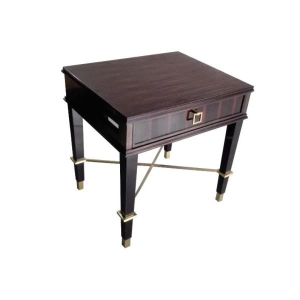 Ebony Wood Hotel Bedside Tables Bedroom Furniture Night Stands Pu Finish