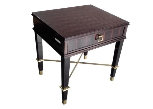 Ebony Wood Hotel Bedside Tables Bedroom Furniture Night Stands Pu Finish