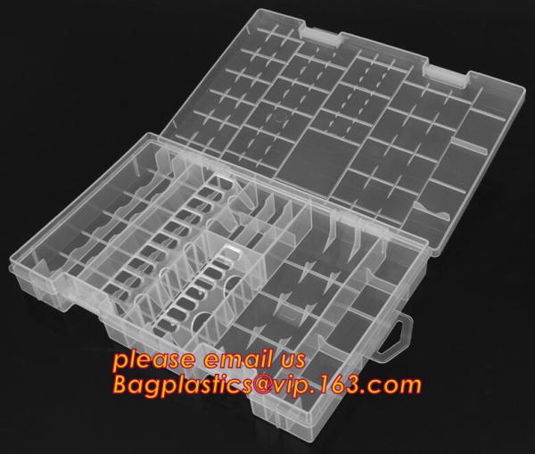 Plastic Storage Box With 15 Removable Compartments Tool Containers, plastic divided storage box for candy and nuts