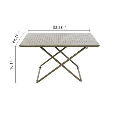 Portable Aluminum Camping Table 82x62cm Foldable 30kg Load