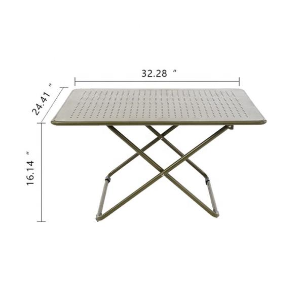 Portable Aluminum Camping Table 82x62cm Foldable 30kg Load