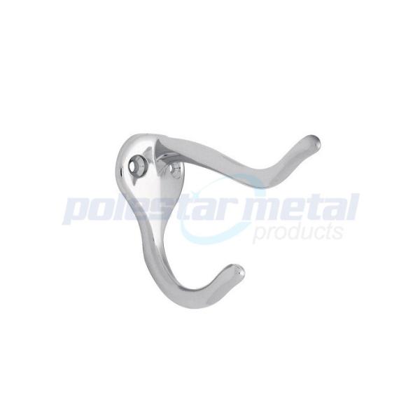 Оборудования двери сплава цинка крюк робы Prong декоративного белый двойной