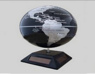No battery and auto - rotary Solar Powered Globe with rechtslauf / linkslauf mode