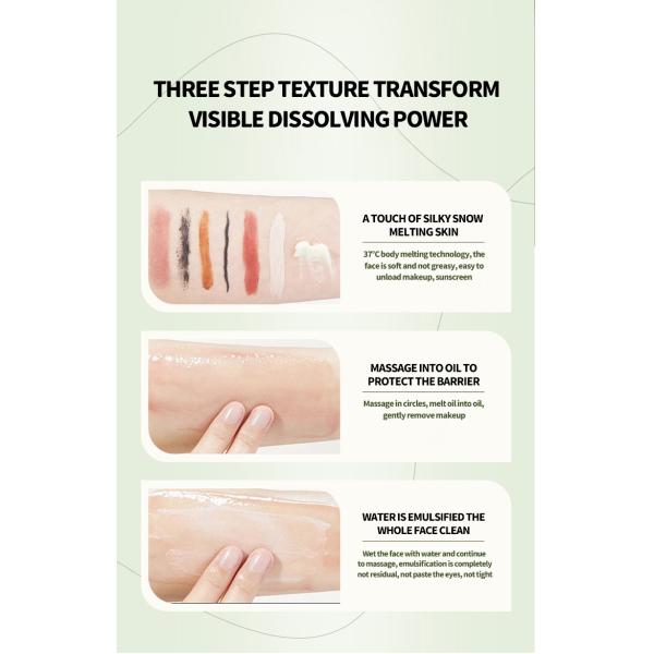 Eliminador de maquillaje hidratado Bálsamo de limpieza de aguacate orgánico Bálsamo de limpieza de maquillaje